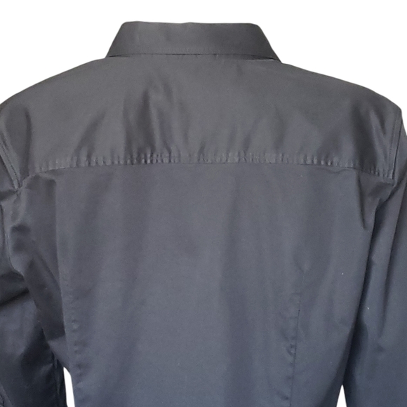 Bitten By Sarah Jessica Black Button Down Collared Shirt Women’s Size XL - Picture 8 of 10